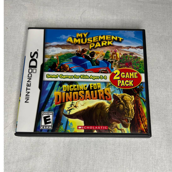 Nintendo DS 2 Game Pack My Amusement Park & Digging For Dinosaurs Kids 5-8 years - Picture 1 of 3
